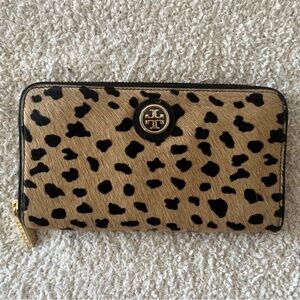 VINTAGE NWT Tory Burch Leopard Print/ Horse Hair Wallet